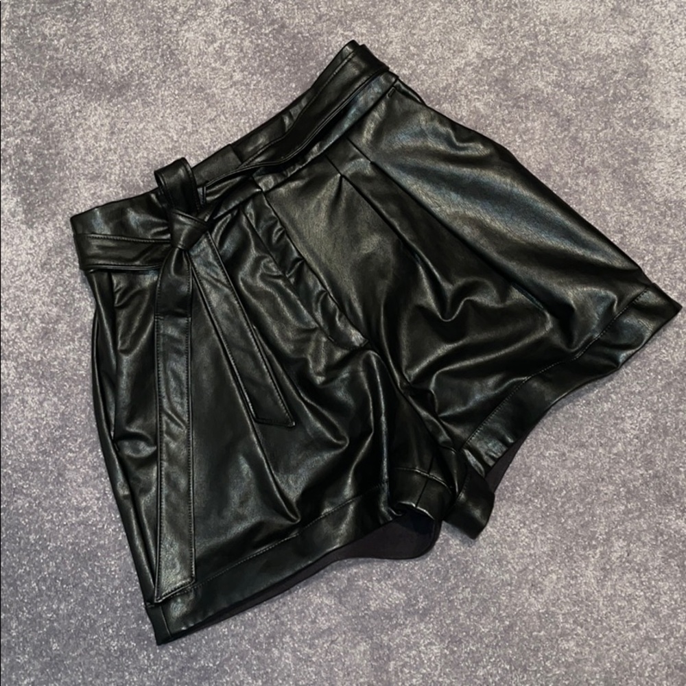 Express faux leather shorts
